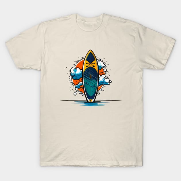 SUP board T-Shirt by Buff Geeks Art